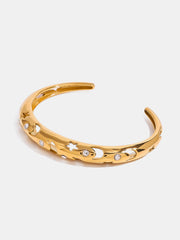 Celestial Glow Inlaid Rhinestone Cutout Bracelet