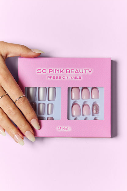 Luxe Chic Nail Duo Collection: Elegant Press-On Nail Sets - 2 Packs