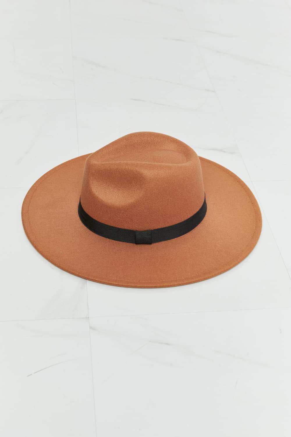 The Classic Tan Fedora with Black Band