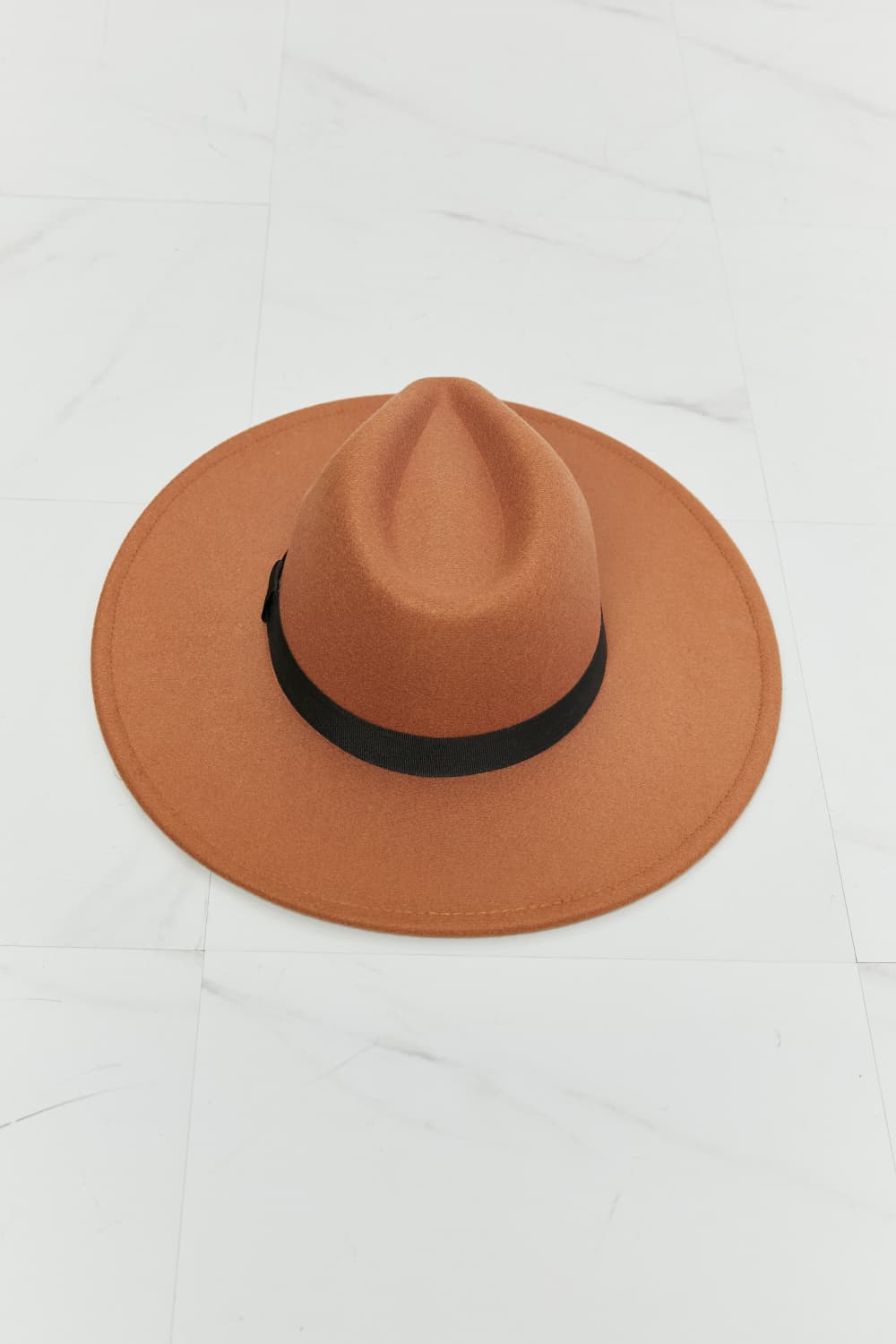 The Classic Tan Fedora with Black Band