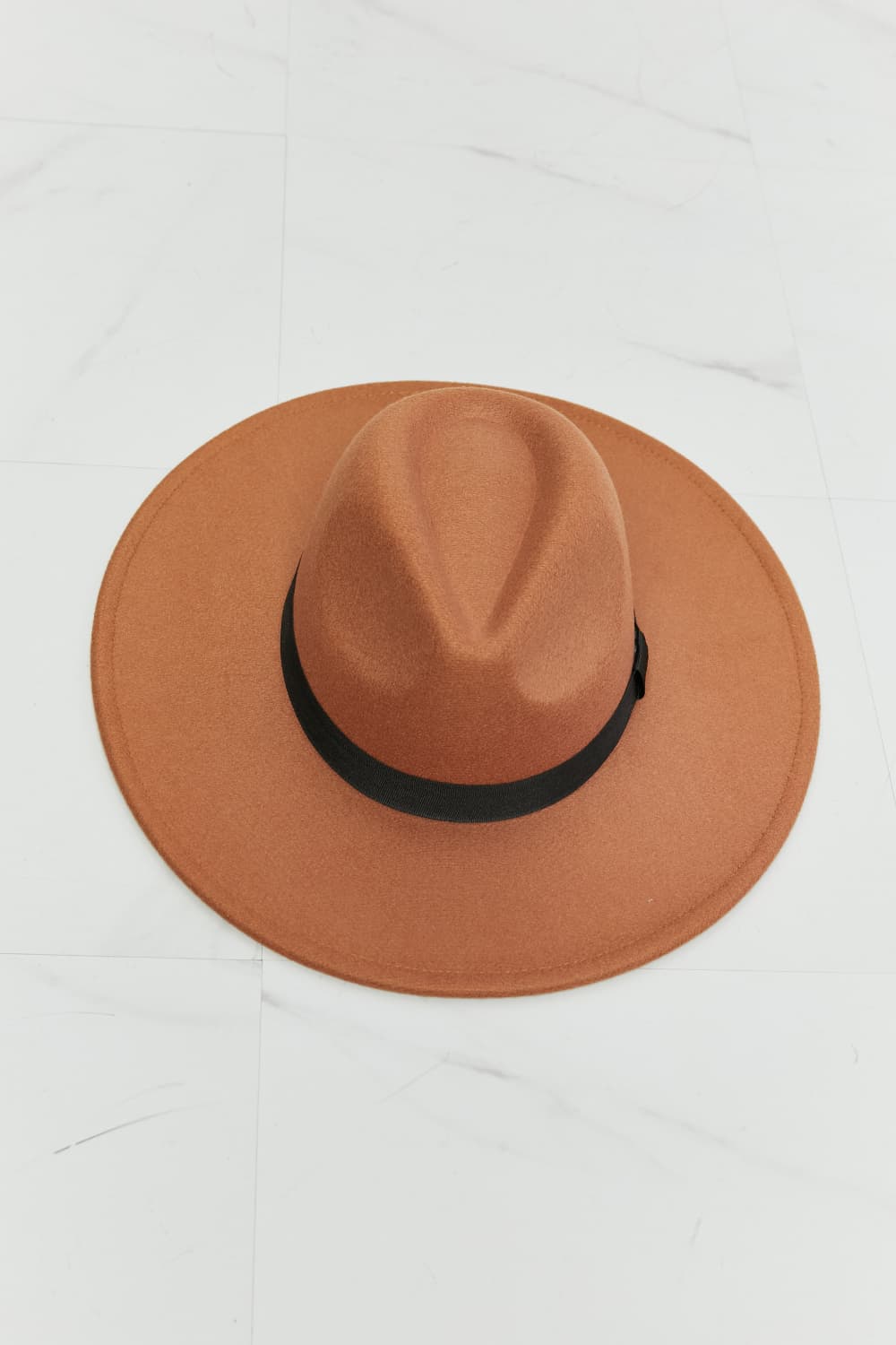 The Classic Tan Fedora with Black Band