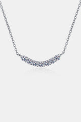 1.4 Carat Moissanite Sterling Silver Bar Necklace