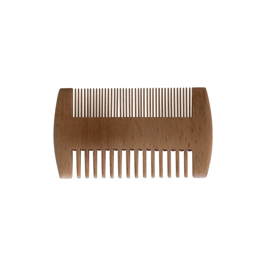 Bamboo Beard Comb with Travel Pouch