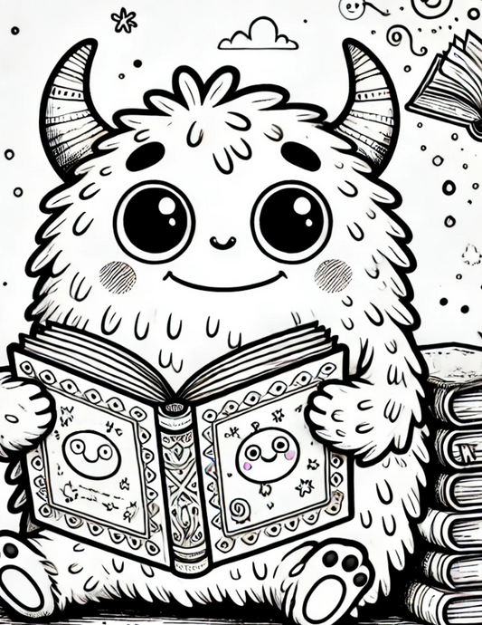 Happy Monsters Coloring Sheet Bundle (Free Download)