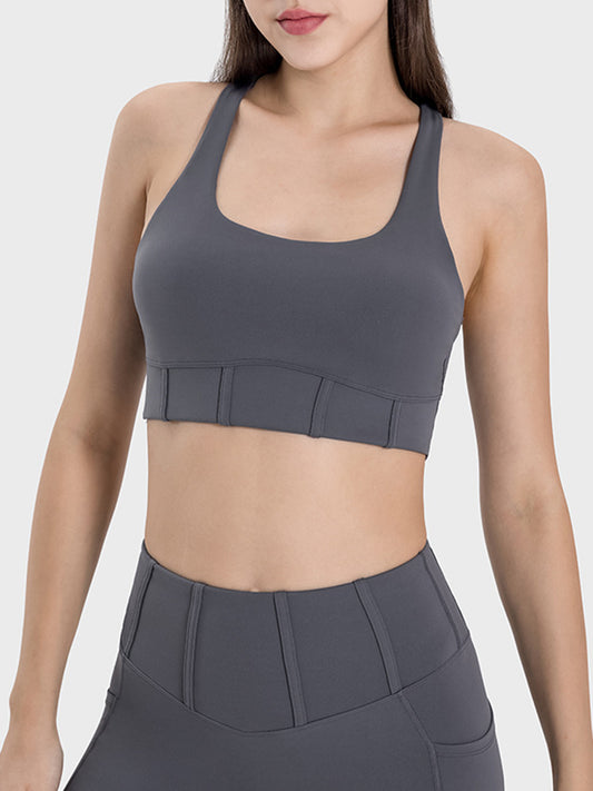 Millennia Square Neck Wide-Strap Active Top