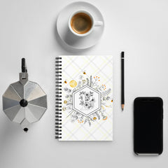 Bee Bloom Monogram Spiral Notebook